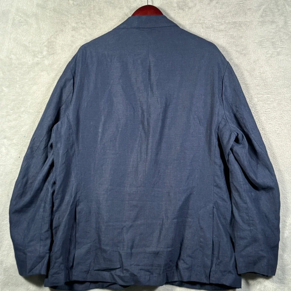 Polo Ralph Lauren Blazer Mens 46R Navy Soft Linen Modern Fit $448